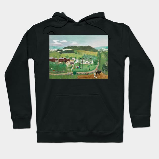 grandma moses - Grandma Moses Goes to the Big City Hoodie by QualityArtFirst